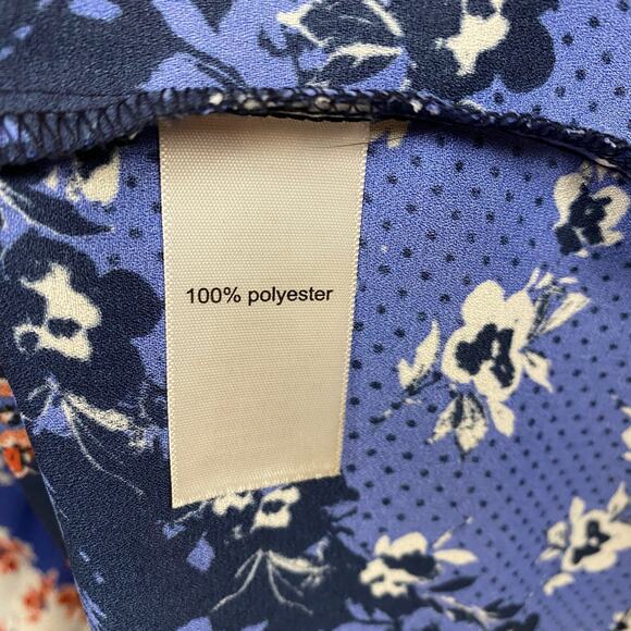 Maurices Blue Floral Boho Poncho Size Small Medium - Picture 6 of 6